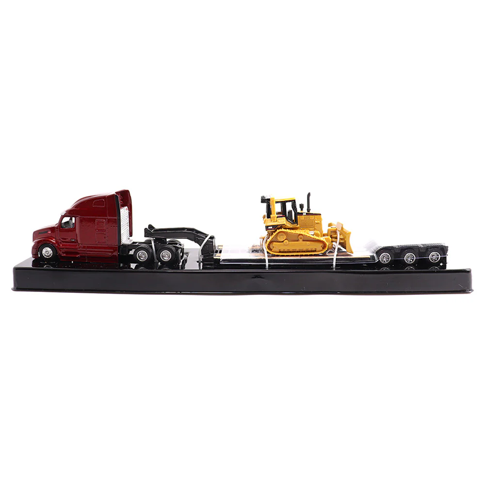 [MAQA-187-CAT-003] 1:87 Camion Peterbilt 579 rojo cama baja con bulldozer Caterpillar