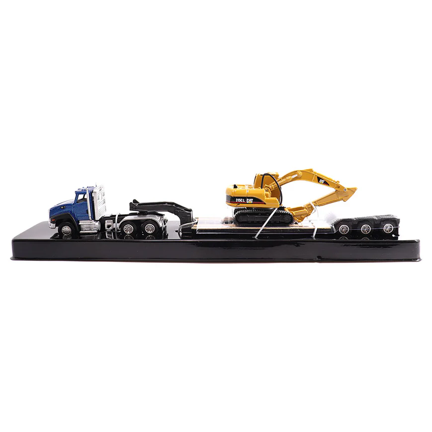 1:87 Cama baja CT660 con retroexcavadora Caterpillar 315C